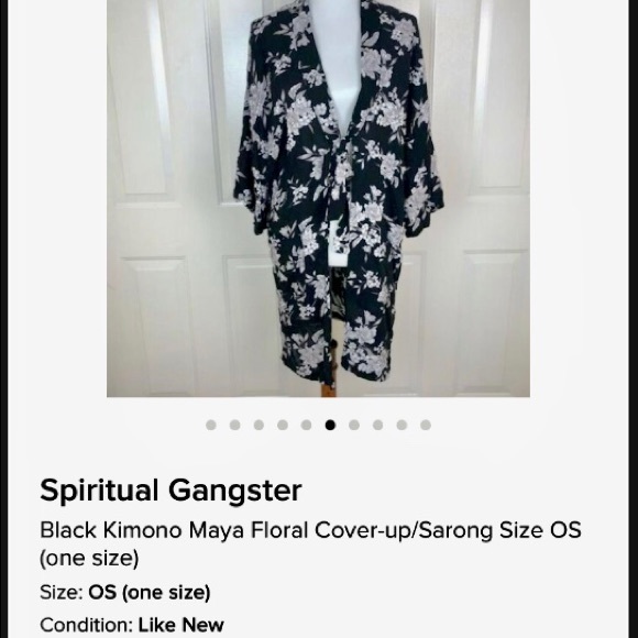 Spiritual Gangster Kimono/COAT /Cover-Up N…IT COMES NEW IN PACKAGE 😍 - Picture 3 of 15